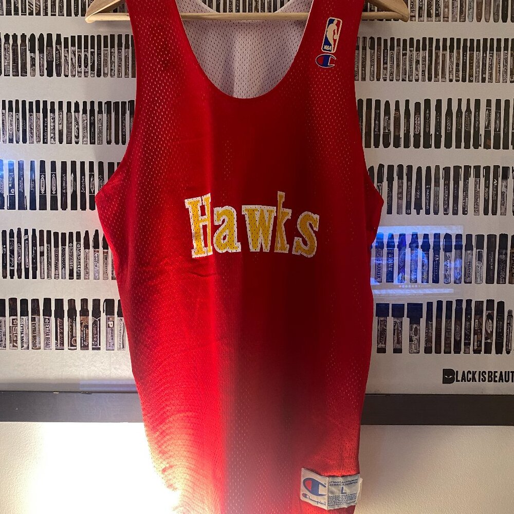 Champion - Atlanta Hawks vintage Reversible practice jersey (1992) 44 L RARE OG